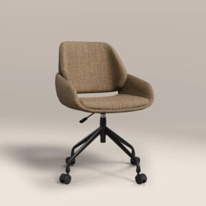 Franklin Office Chair | Speckled Cappuccino Boucle & Black – Laura Ashley UK