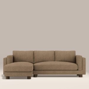 Halton Left Hand Chaise Laura Ashley Sofa | Speckled Cappuccino Boucle
